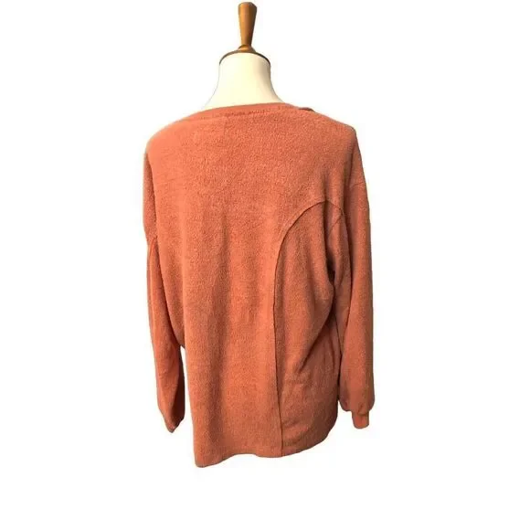 Urban Outfitters super soft slouchy pullover orange asymmetrical lightweight swe - Picture 6 of 11
